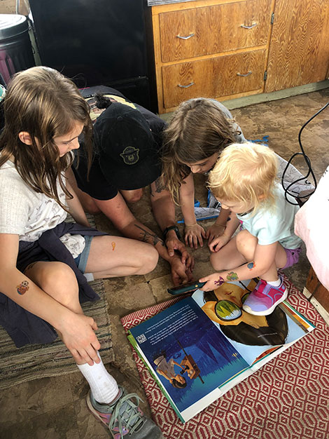 Exploring Headstrong Hallie with Kaleen's daughters and Fireguard Stacy